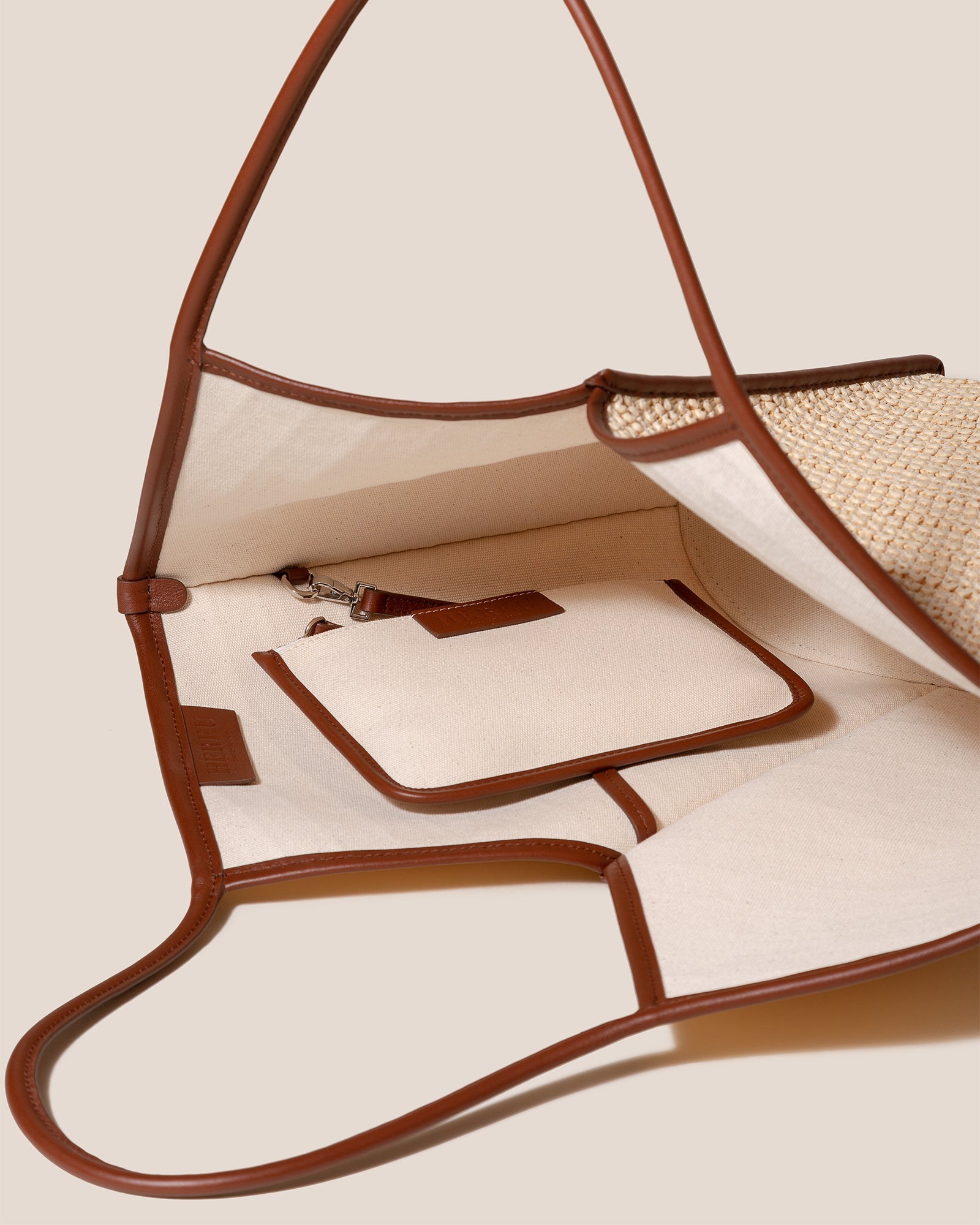 CALELLA RAFFIA - Leather-trimmed Tote Bag - Hereu Women|Men