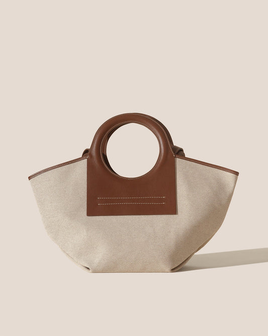 CALA S - Leather-trimmed Canvas Tote Bag - Hereu Women|Men