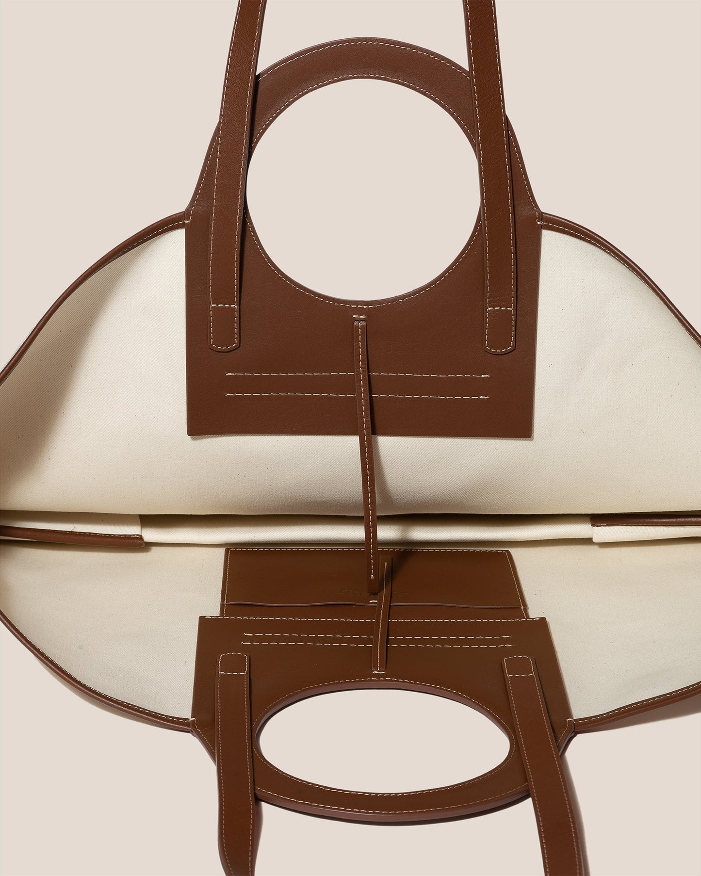 CALA S - Leather-trimmed Canvas Tote Bag - Hereu Women|Men