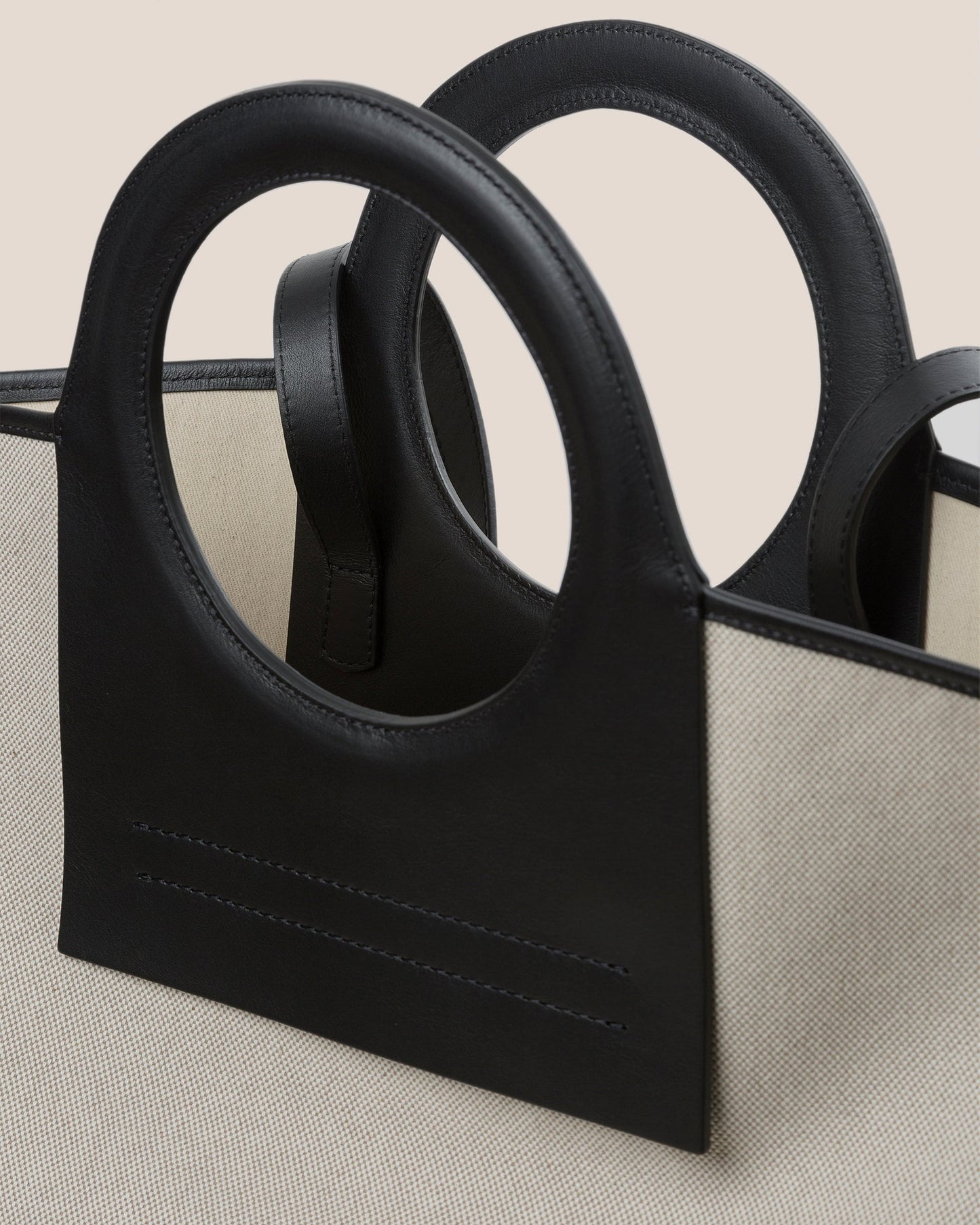 CALA L - Leather-trimmed Canvas Tote Bag - Hereu Women|Men