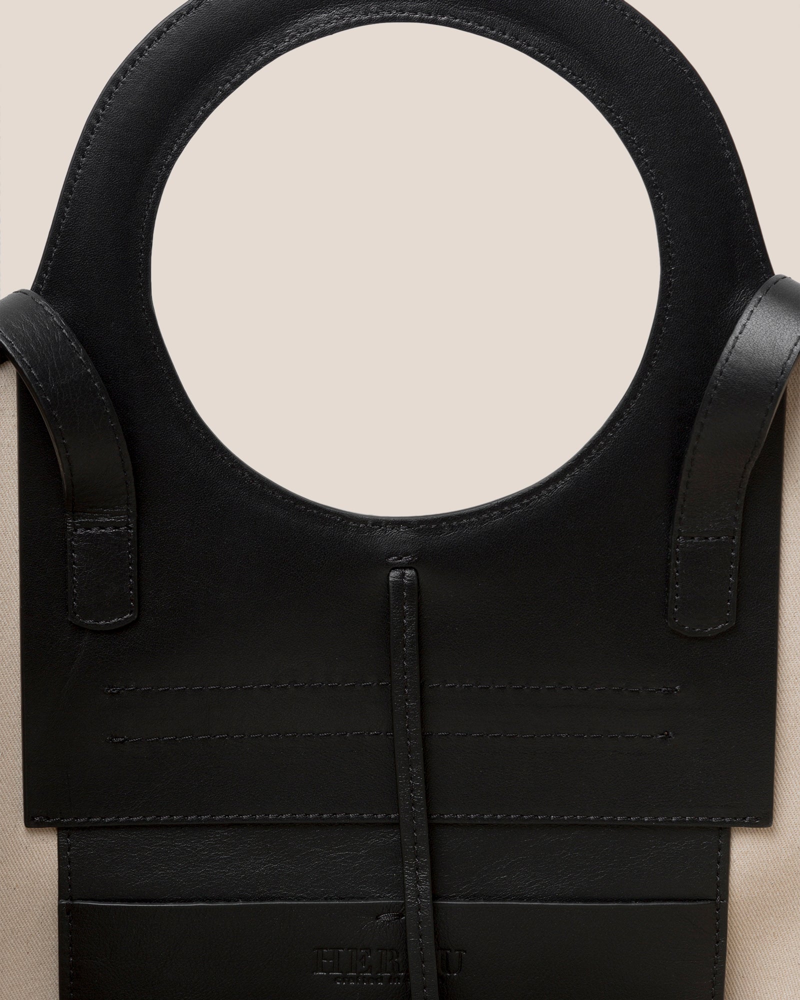 CALA L - Leather-trimmed Canvas Tote Bag - Hereu Women|Men