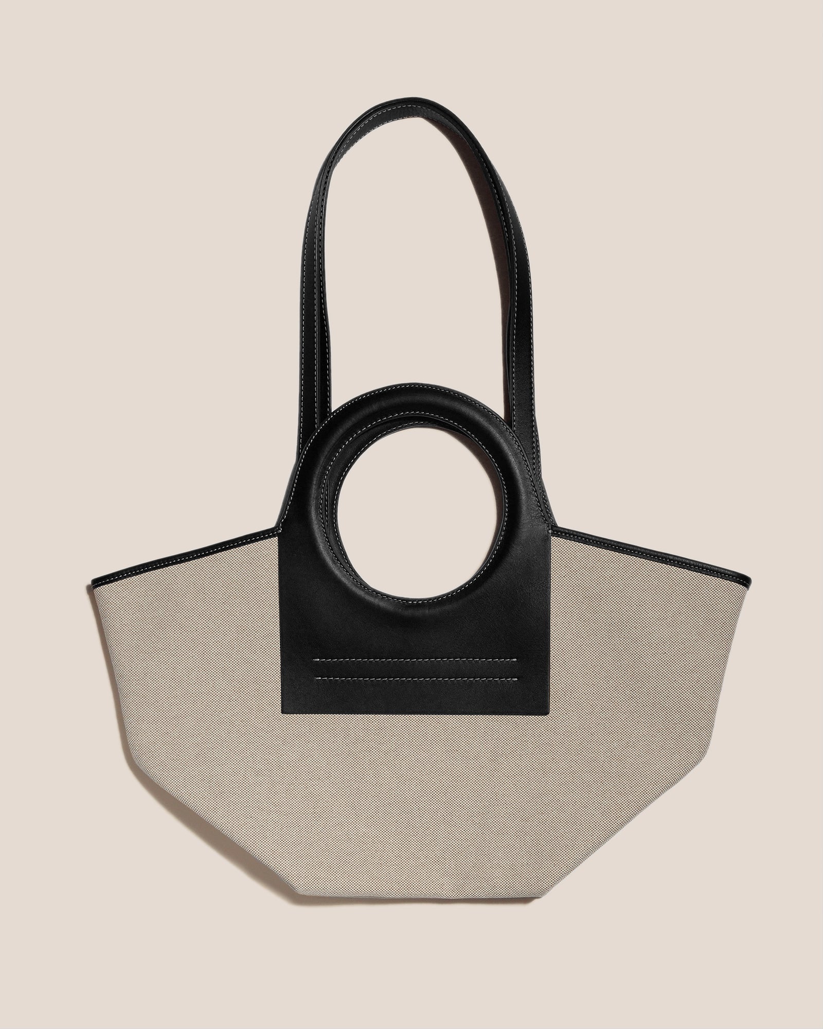 CALA S - Leather-trimmed Canvas Tote Bag - Hereu Women|Men