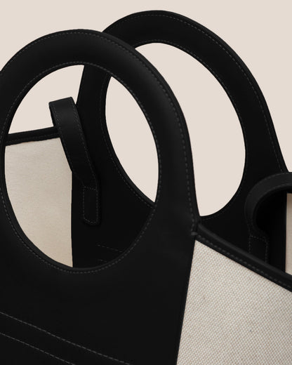 CALA S - Leather-trimmed Canvas Tote Bag - Hereu Women|Men