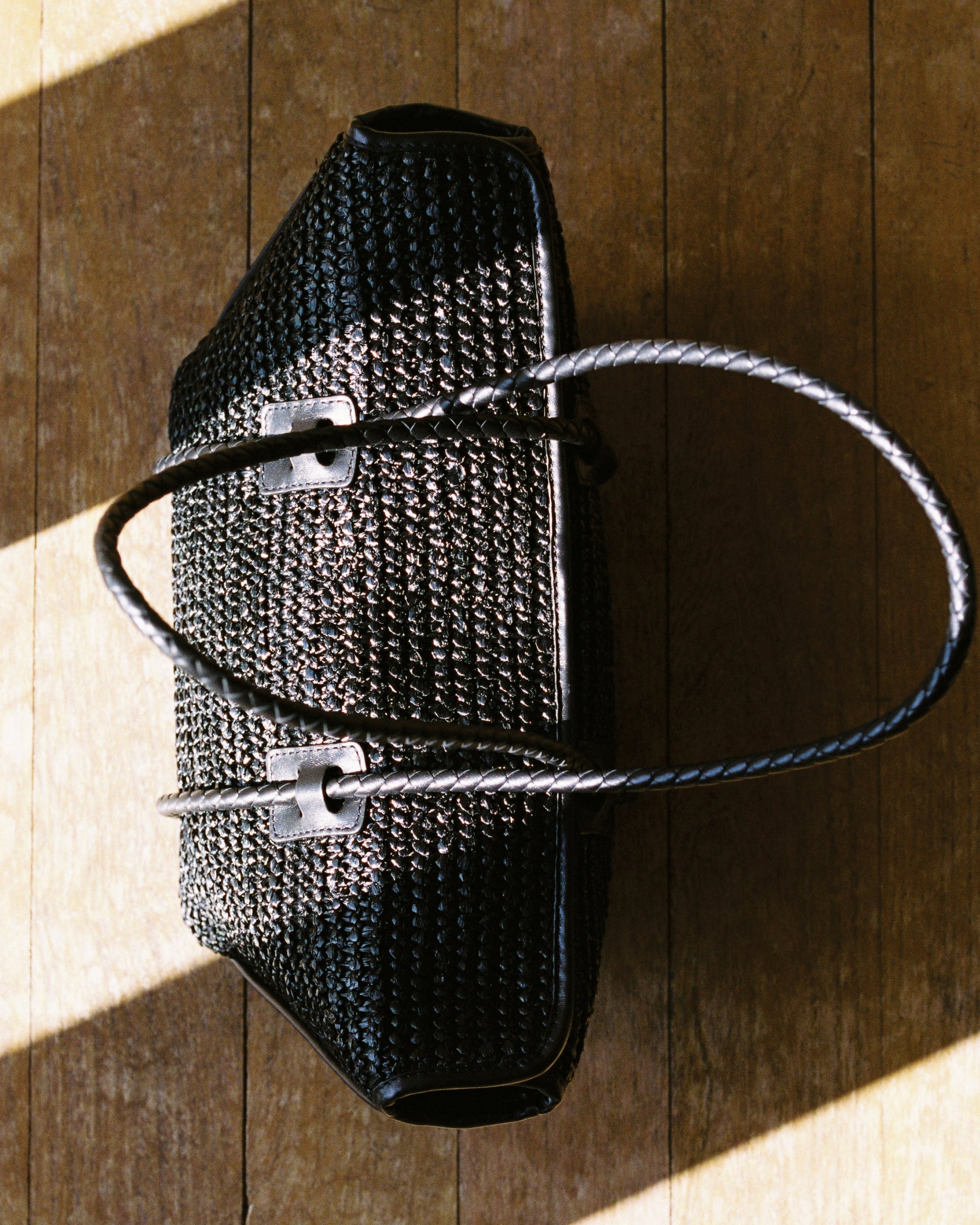 FORNA RAFFIA - Leather Framed Shoulder Bag - Hereu Women