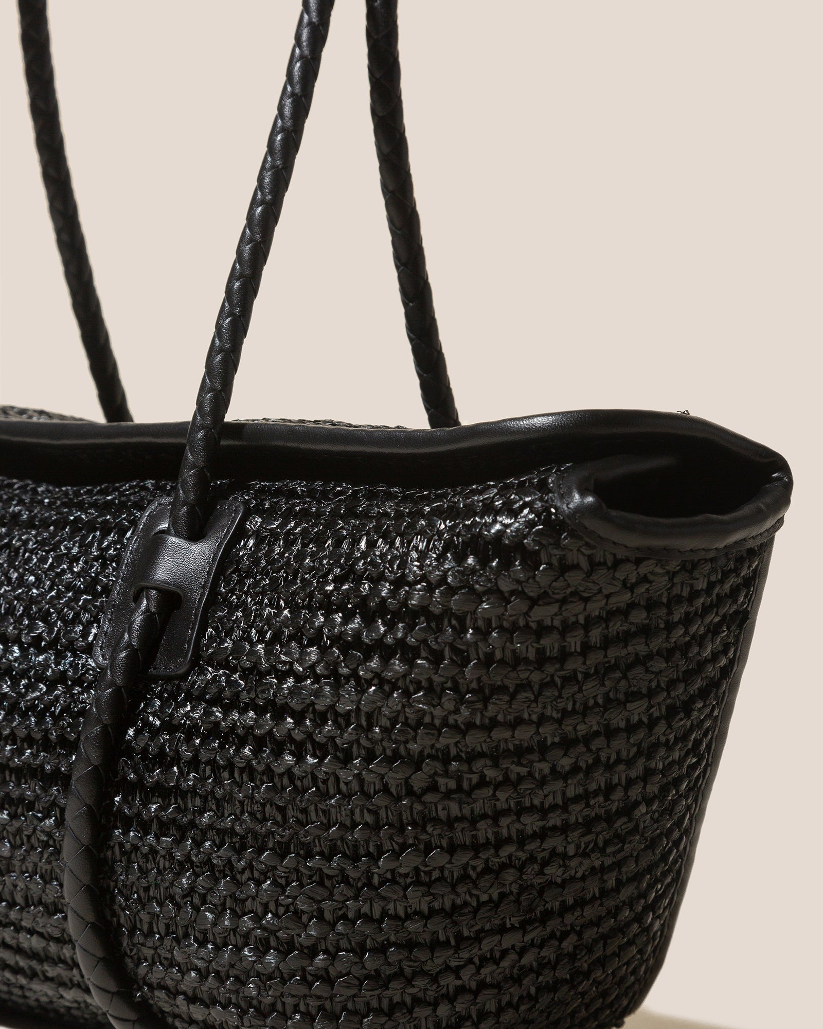 FORNA RAFFIA - Leather Framed Shoulder Bag - Hereu Women