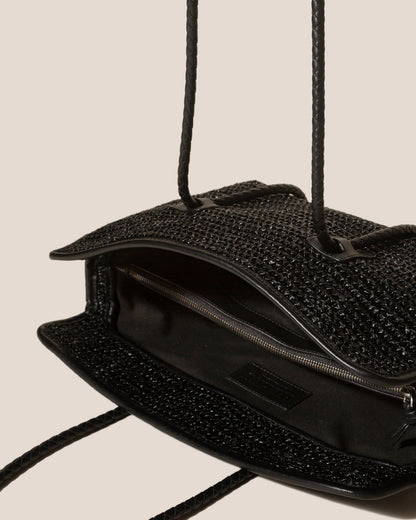 FORNA RAFFIA - Leather Framed Shoulder Bag - Hereu Women
