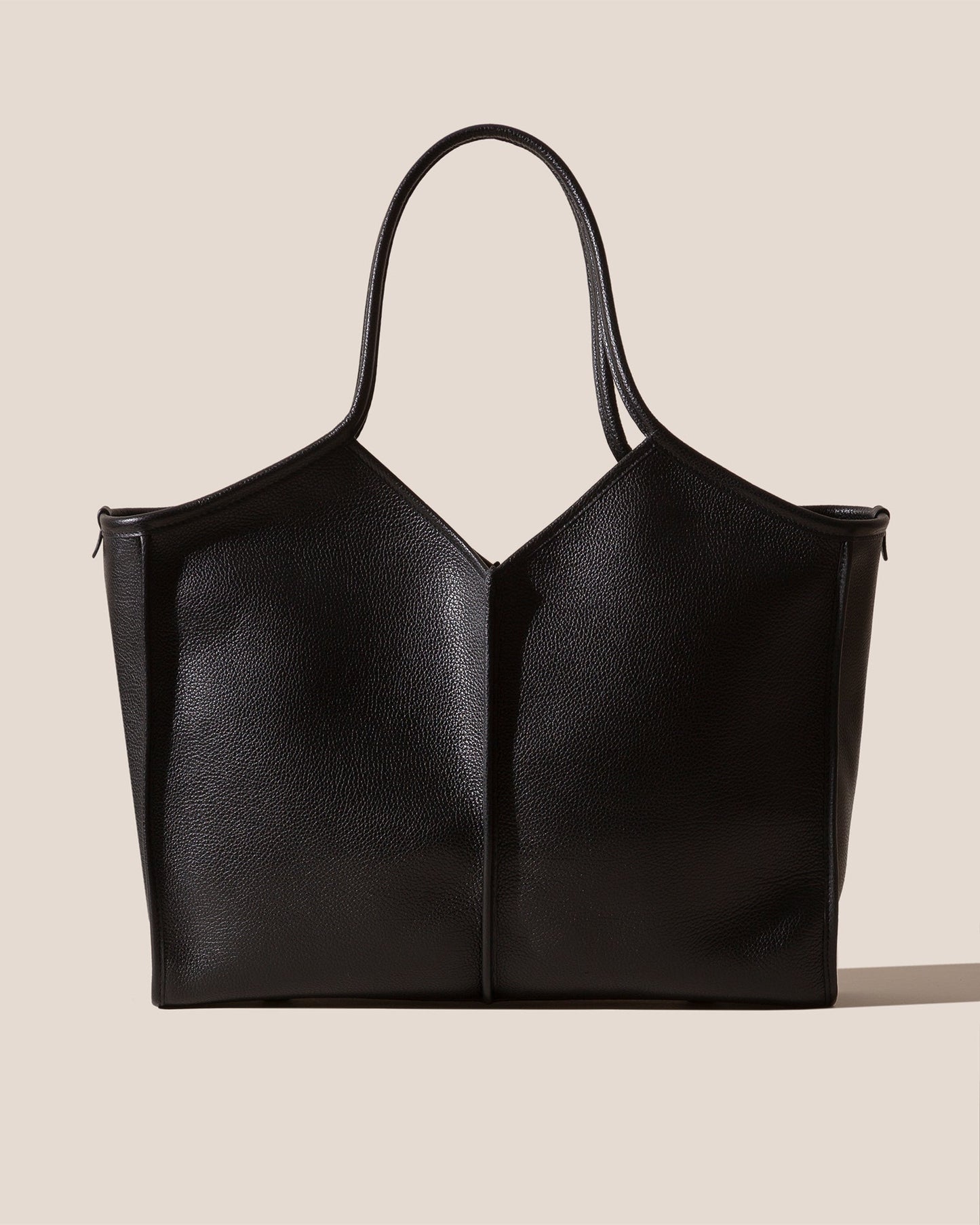 CALELLA SQUARED MEDIUM GRAINY - Leather-trimmed Tote Bag - Hereu Women|Men