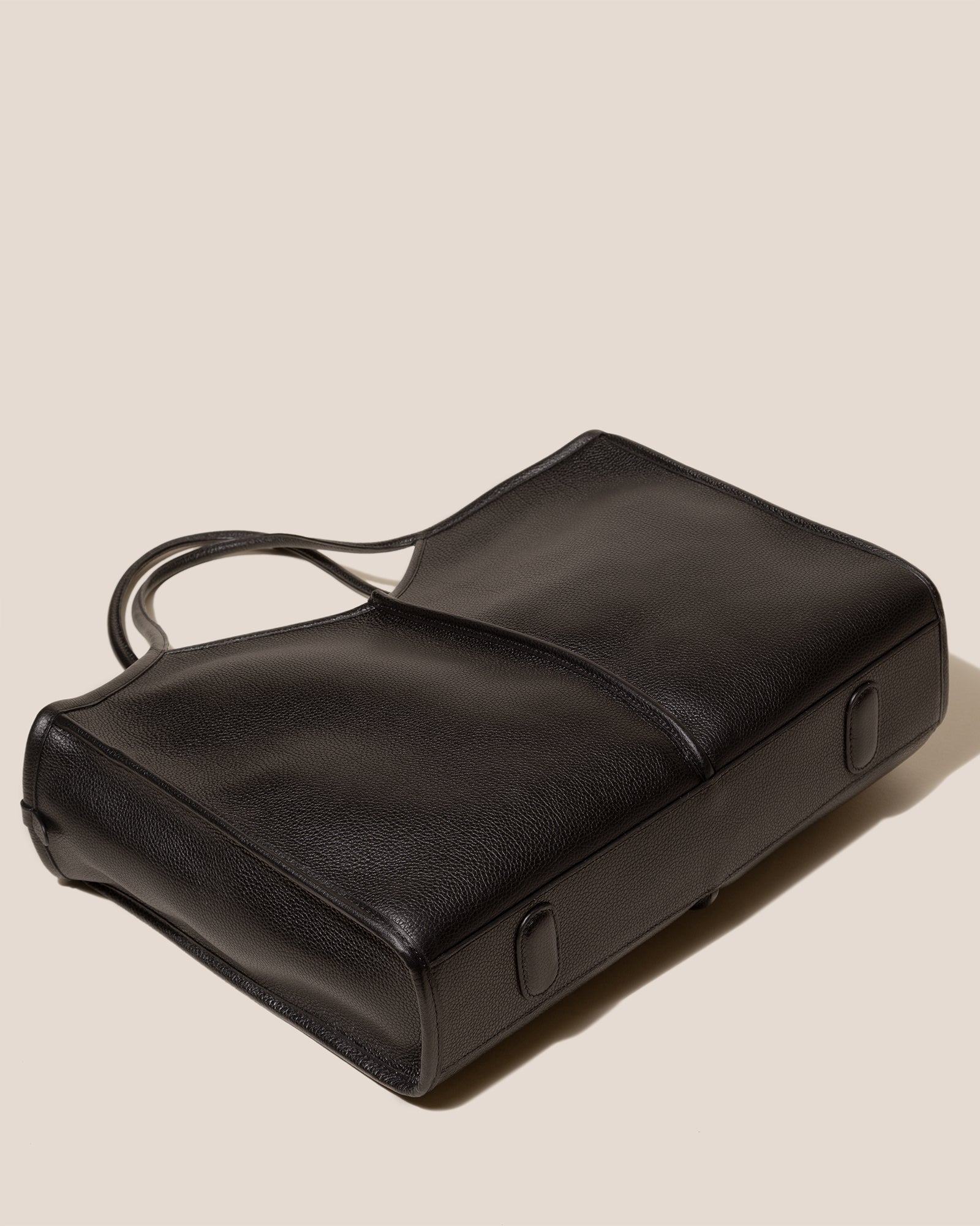 CALELLA SQUARED MEDIUM GRAINY - Leather-trimmed Tote Bag - Hereu Women|Men