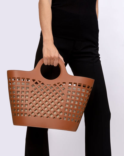COLMADO - Cut-out Leather Tote Bag - Hereu Women