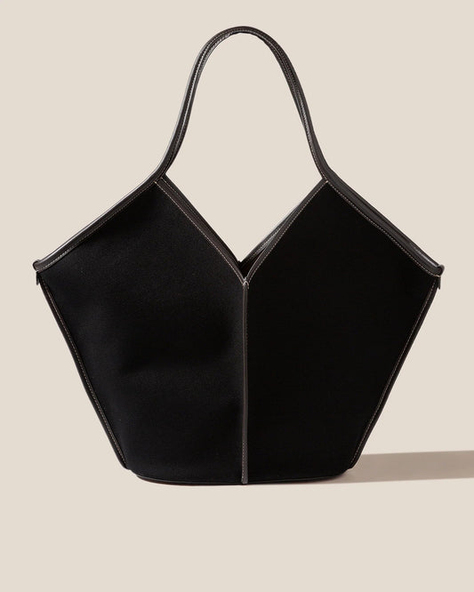 CALELLA - Leather-trimmed Organic Cotton Tote Bag - Hereu Women|Men