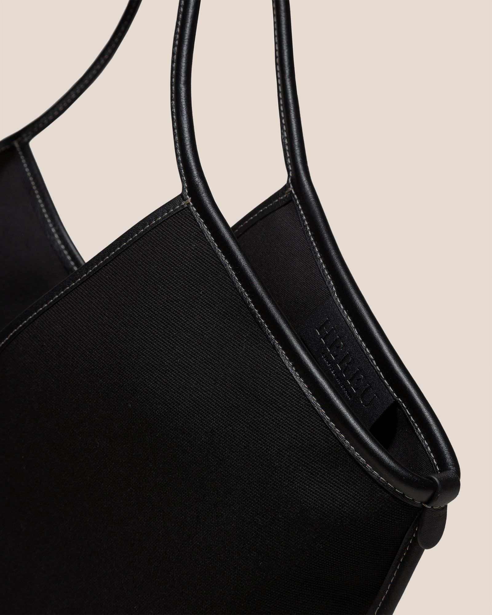 CALELLA - Leather-trimmed Organic Cotton Tote Bag - Hereu Women|Men