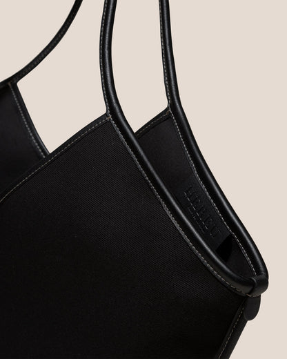 CALELLA - Leather-trimmed Organic Cotton Tote Bag - Hereu Women|Men