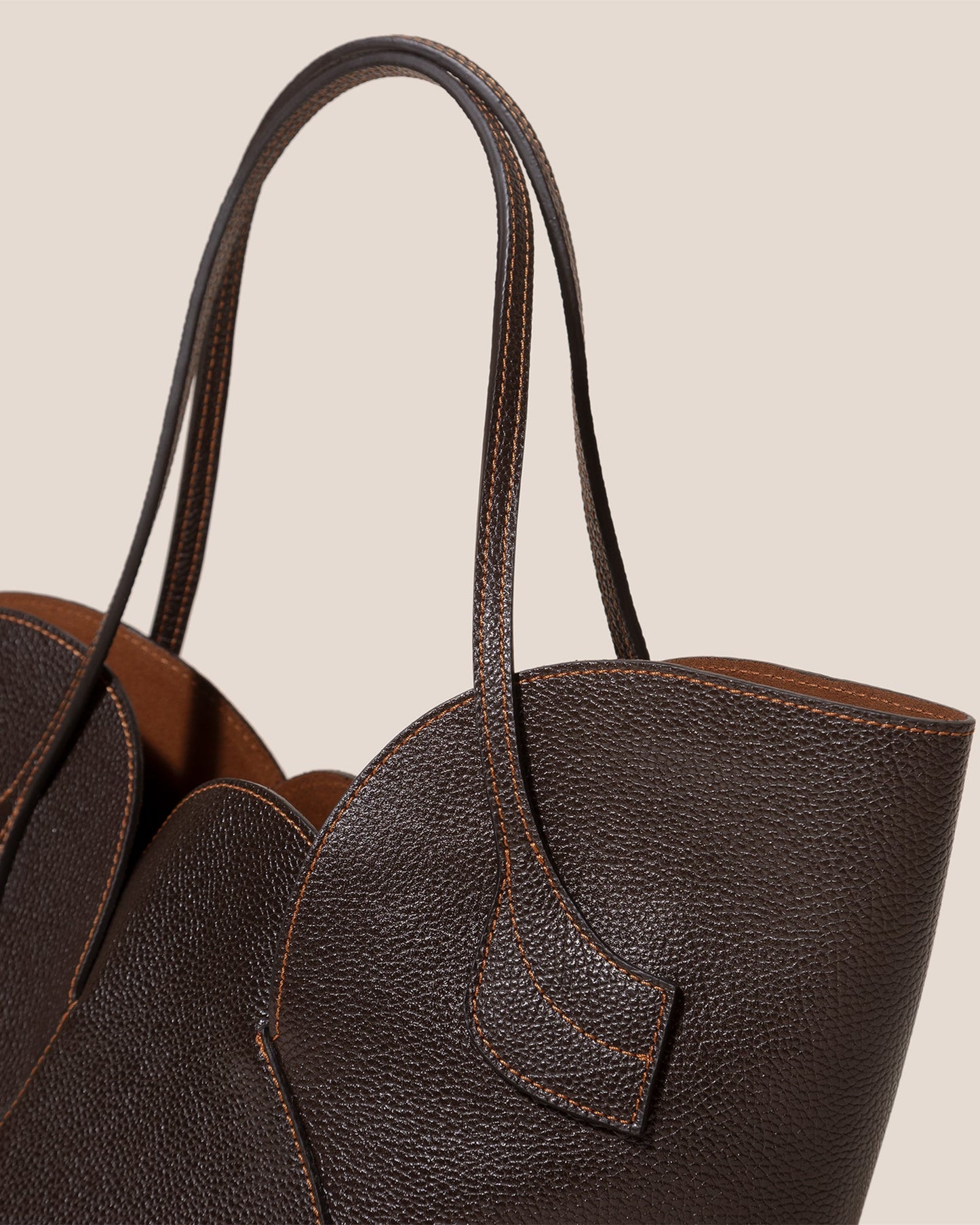 SEPAL S GRAINY - Tulip Shape Zipped Tote Bag - Hereu Women