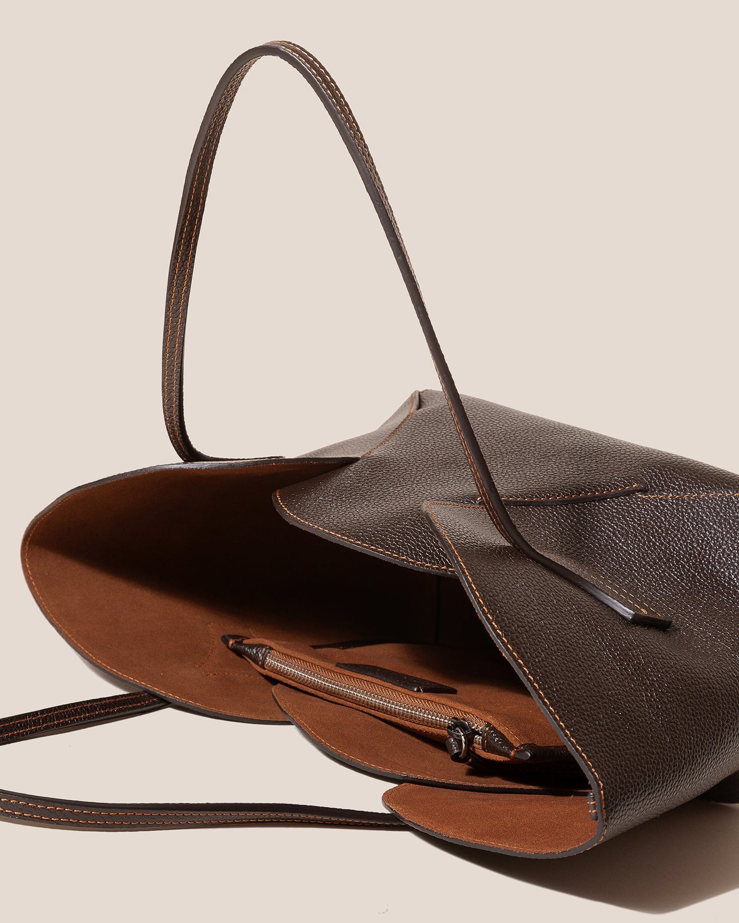 SEPAL S GRAINY - Tulip Shape Zipped Tote Bag - Hereu Women