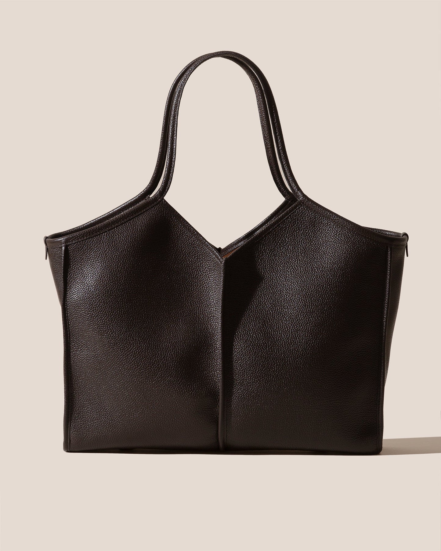 CALELLA SQUARED MEDIUM GRAINY - Leather-trimmed Tote Bag - Hereu Women|Men