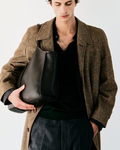 CALELLA SQUARED MEDIUM GRAINY - Leather-trimmed Tote Bag - Hereu Women|Men