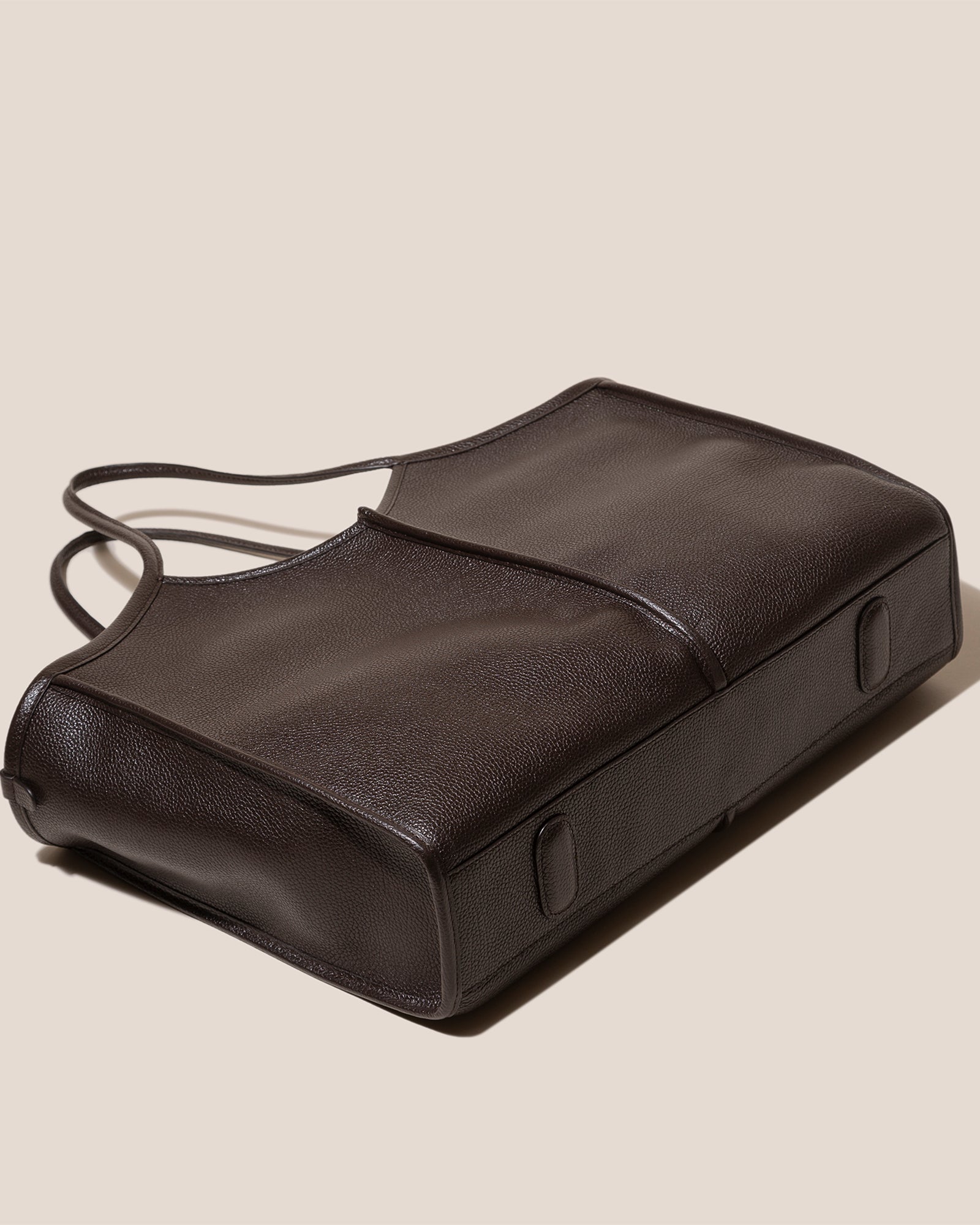 CALELLA SQUARED MEDIUM GRAINY - Leather-trimmed Tote Bag - Hereu Women|Men