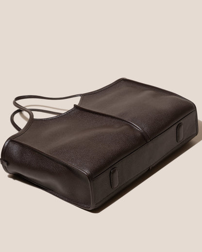 CALELLA SQUARED MEDIUM GRAINY - Leather-trimmed Tote Bag - Hereu Women|Men