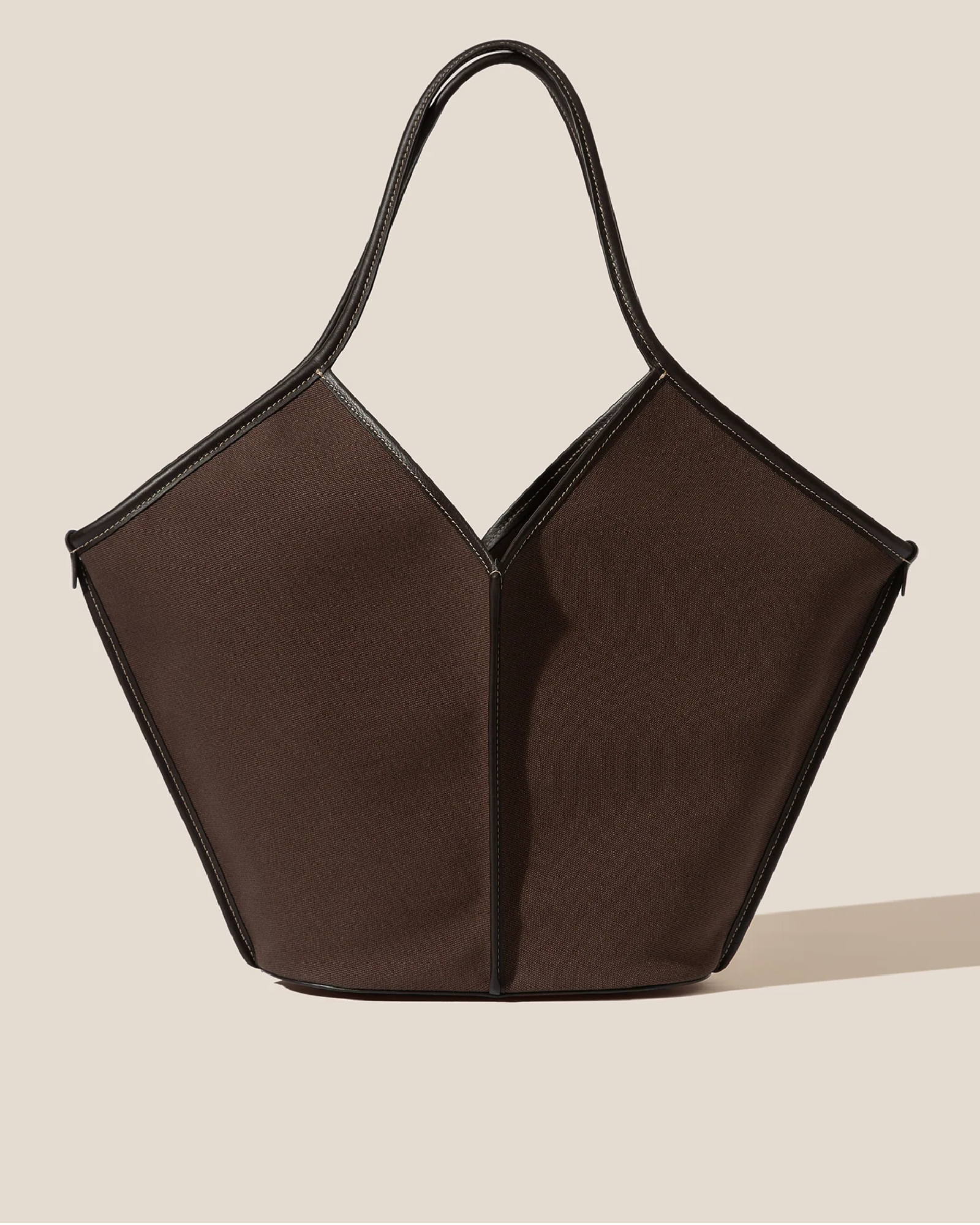 CALELLA - Leather-trimmed Organic Cotton Tote Bag - Hereu Women|Men