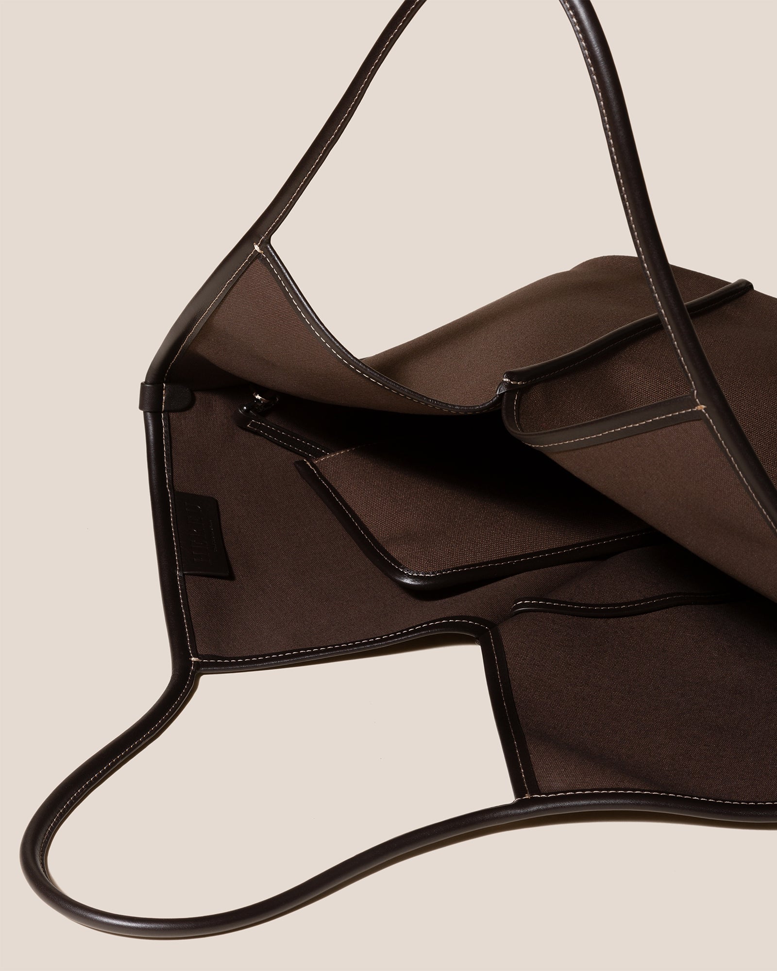 CALELLA - Leather-trimmed Organic Cotton Tote Bag - Hereu Women|Men
