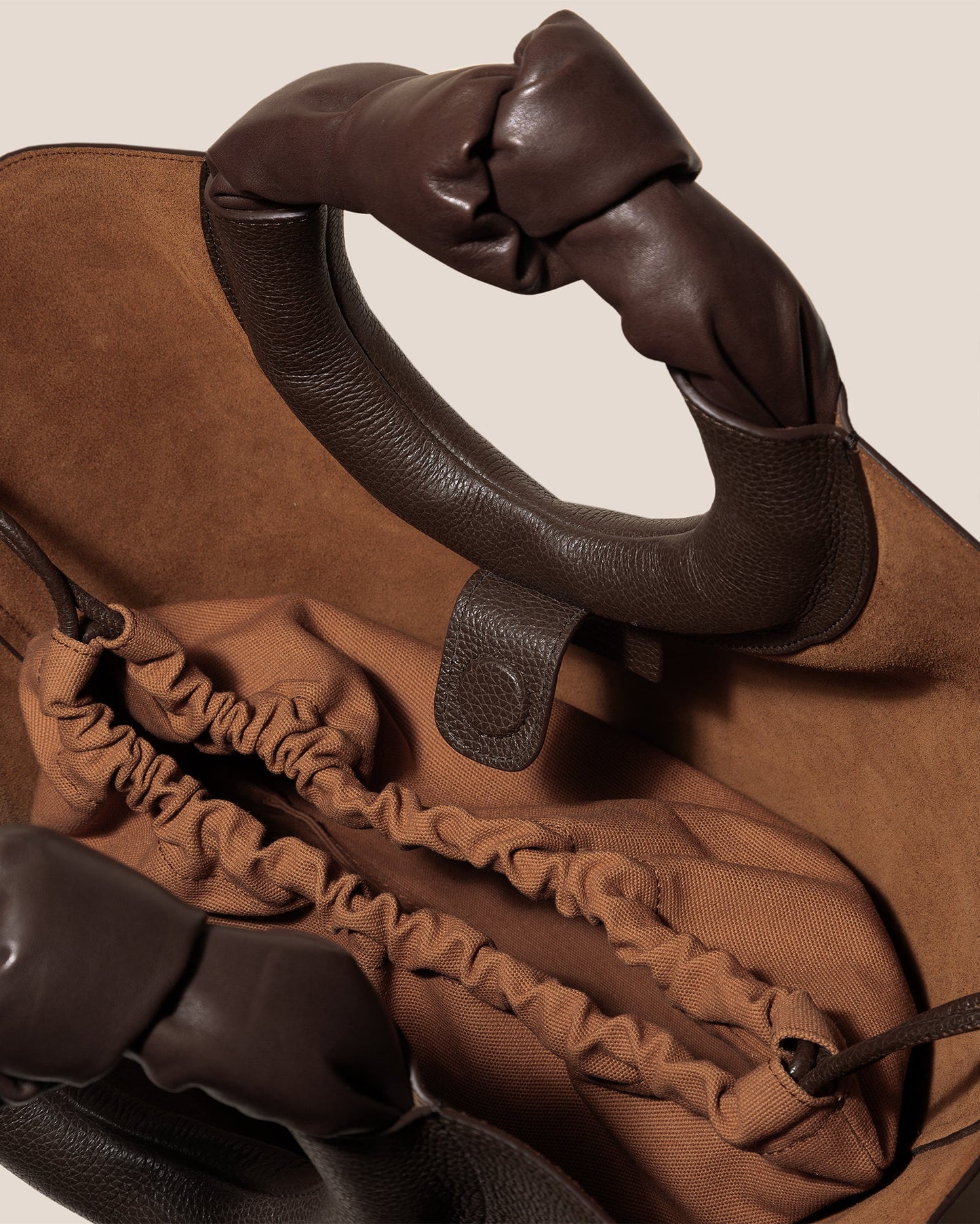 CASTELL GRAINY - Knotted-handle Leather Tote Bag - Hereu Women