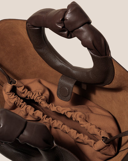 CASTELL GRAINY - Knotted-handle Leather Tote Bag - Hereu Women