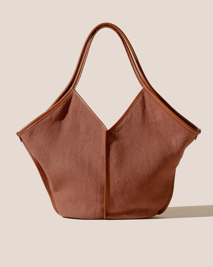 CALELLA SOFT LINEN - Leather-trimmed Tote Bag - Hereu Women|Men