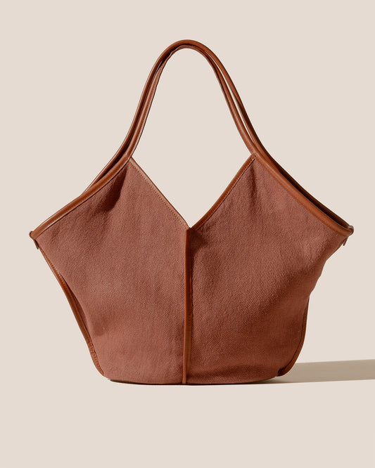 CALELLA SOFT LINEN - Leather-trimmed Tote Bag - Hereu Women|Men
