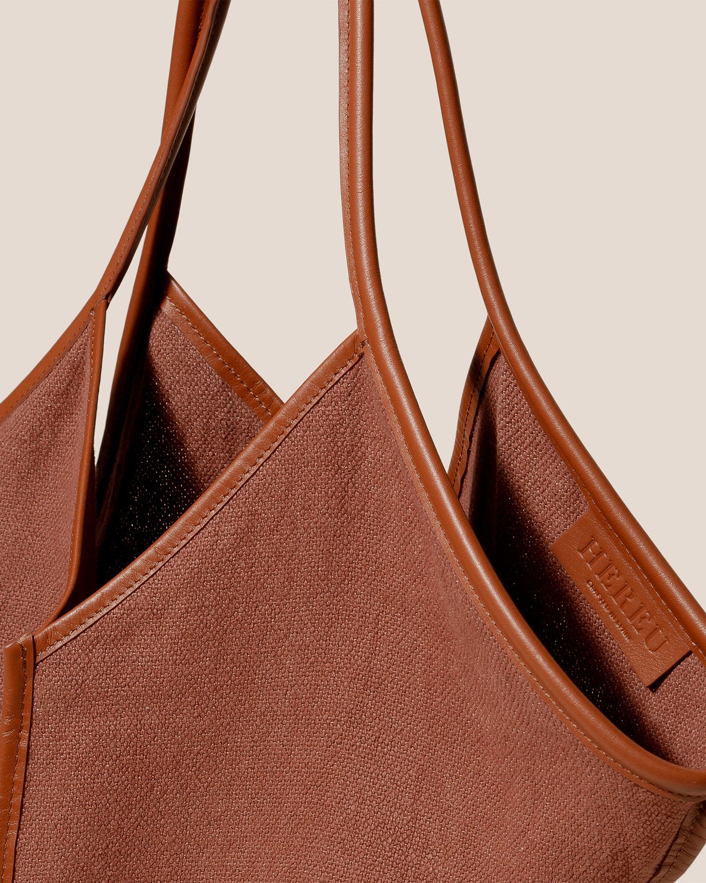 CALELLA SOFT LINEN - Leather-trimmed Tote Bag - Hereu Women|Men