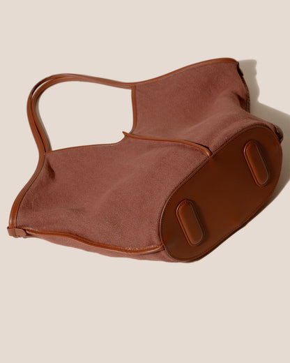 CALELLA SOFT LINEN - Leather-trimmed Tote Bag - Hereu Women|Men