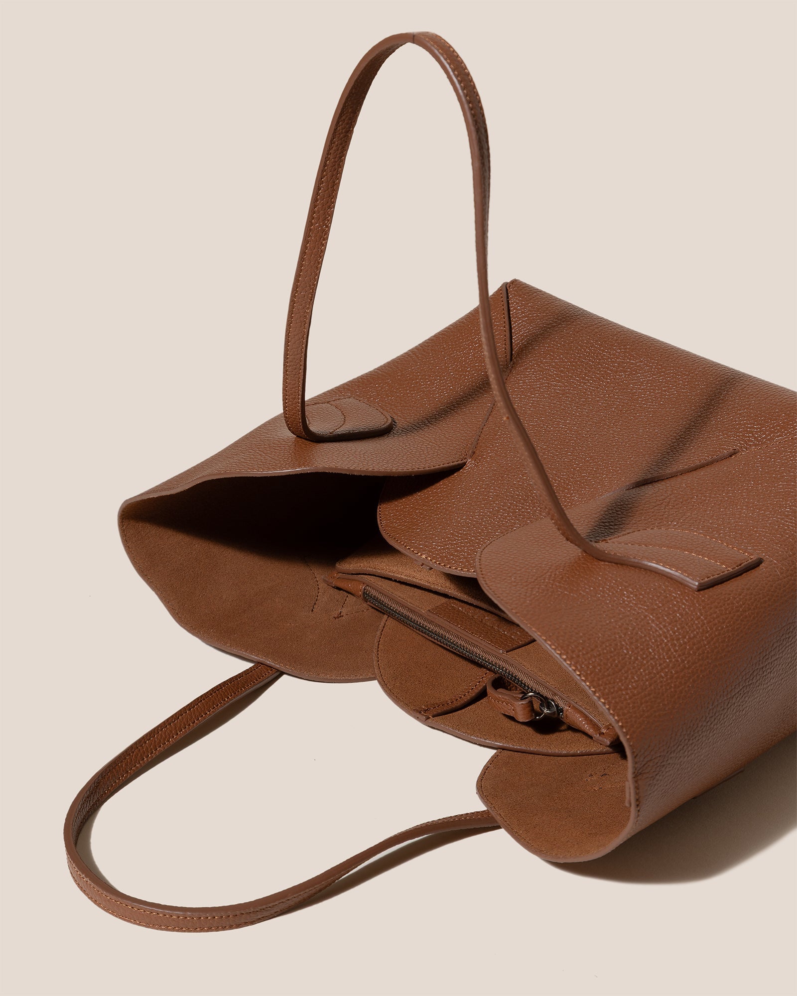 SEPAL S GRAINY - Tulip Shape Zipped Tote Bag - Hereu Women