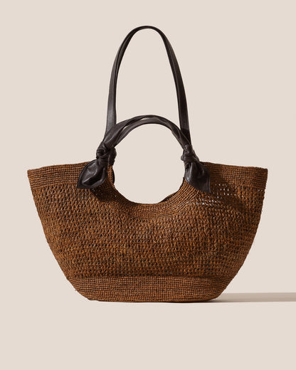 FONOL L RAFFIA - Crocheted Raffia Basket - Hereu Women
