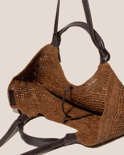 FONOL L RAFFIA - Crocheted Raffia Basket - Hereu Women