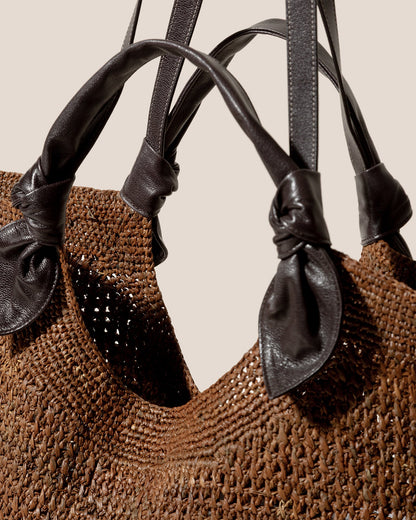 FONOL L RAFFIA - Crocheted Raffia Basket - Hereu Women