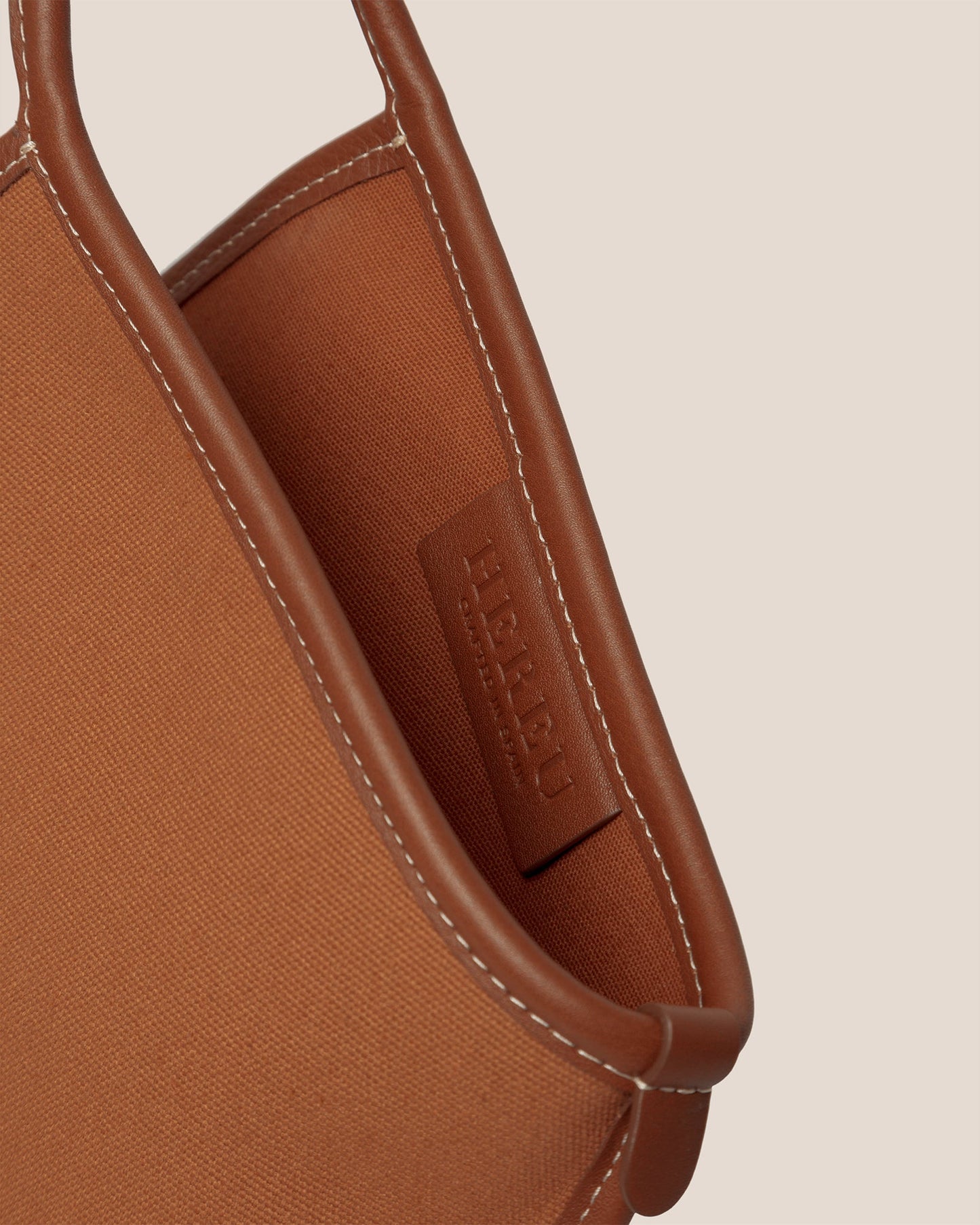 CALELLA - Leather-trimmed Organic Cotton Tote Bag - Hereu Women|Men