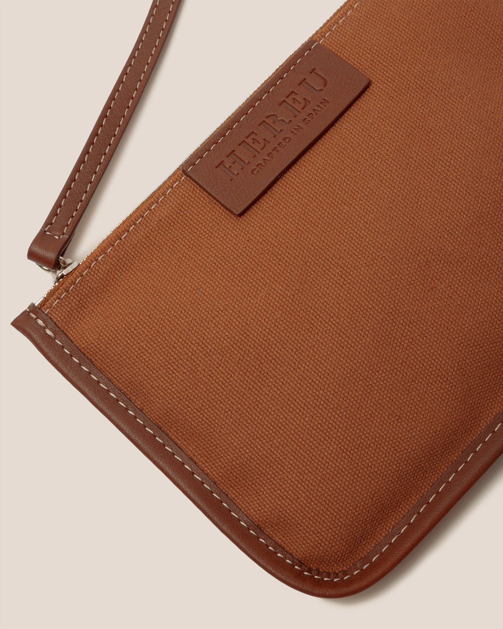 CALELLA - Leather-trimmed Organic Cotton Tote Bag - Hereu Women|Men