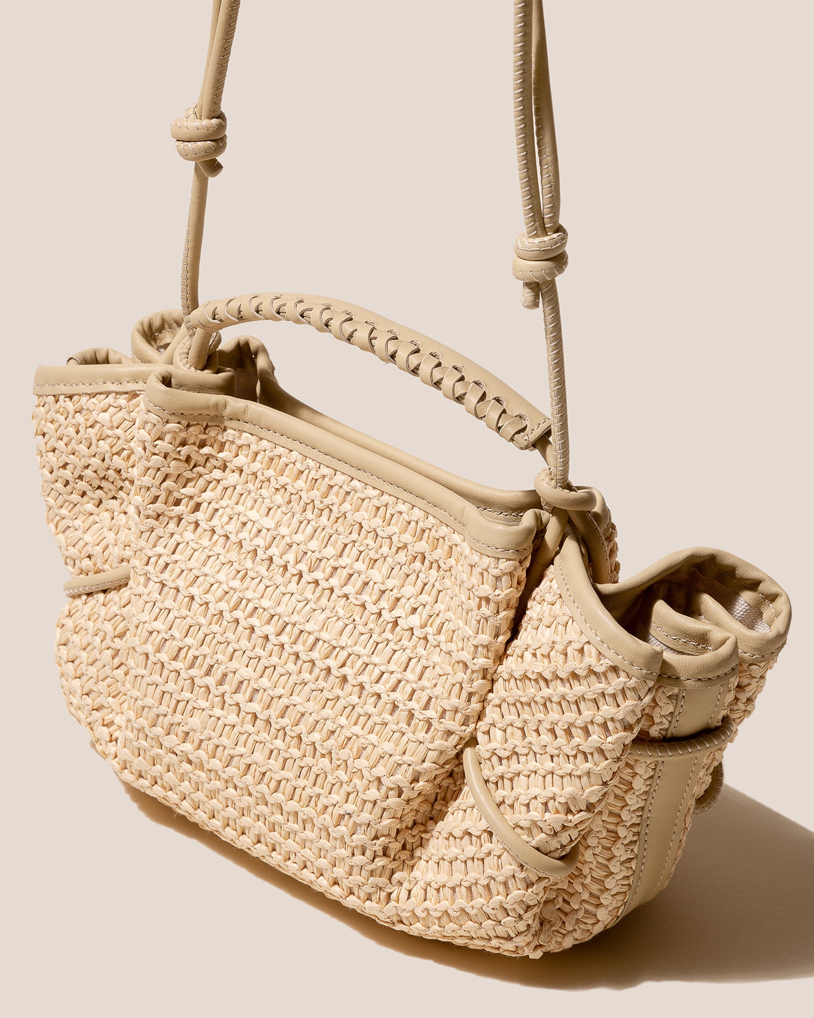 ARTA MINI RAFFIA - Pleated Crossbody Bag - Hereu Women