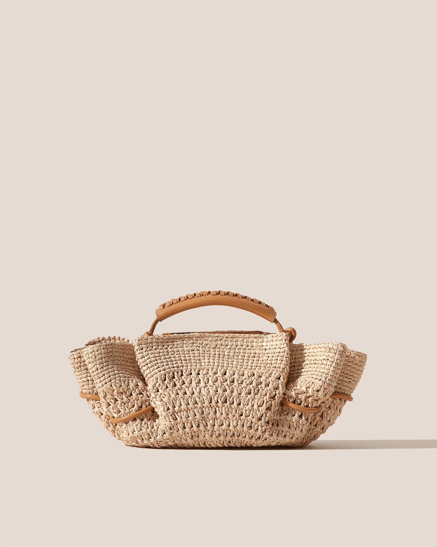ARTA MINI CROCHET RAFFIA - Pleated Crossbody Bag - Hereu Women