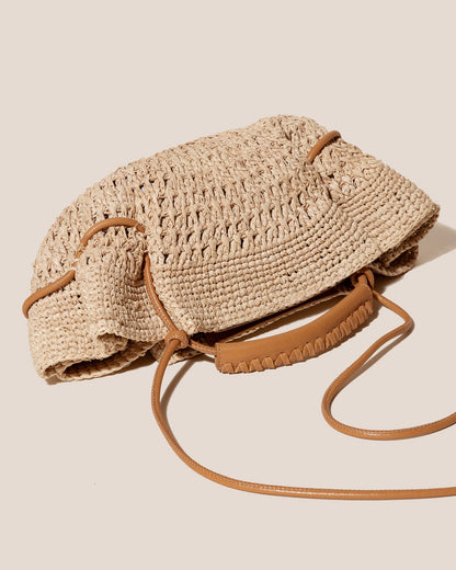 ARTA MINI CROCHET RAFFIA - Pleated Crossbody Bag - Hereu Women