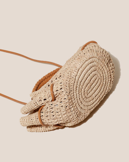 ARTA MINI CROCHET RAFFIA - Pleated Crossbody Bag - Hereu Women