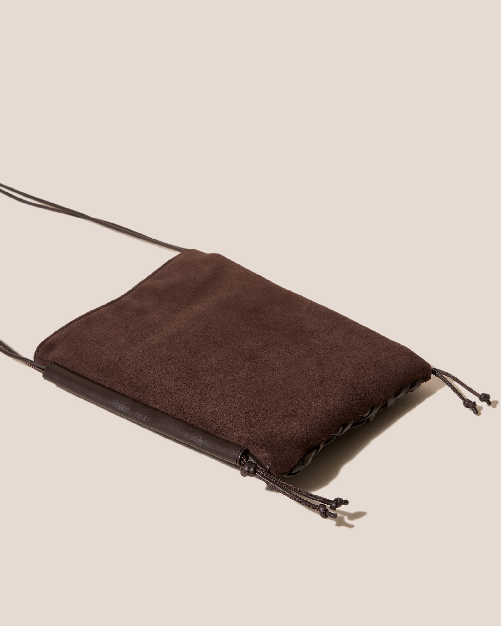 TRENA SUEDE - Flat Square Crossbody Bag - Hereu Women|Men