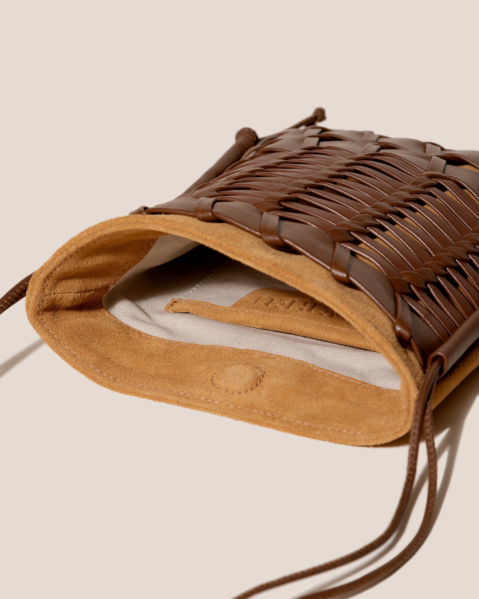 TRENA SUEDE - Flat Square Crossbody Bag - Hereu Women|Men