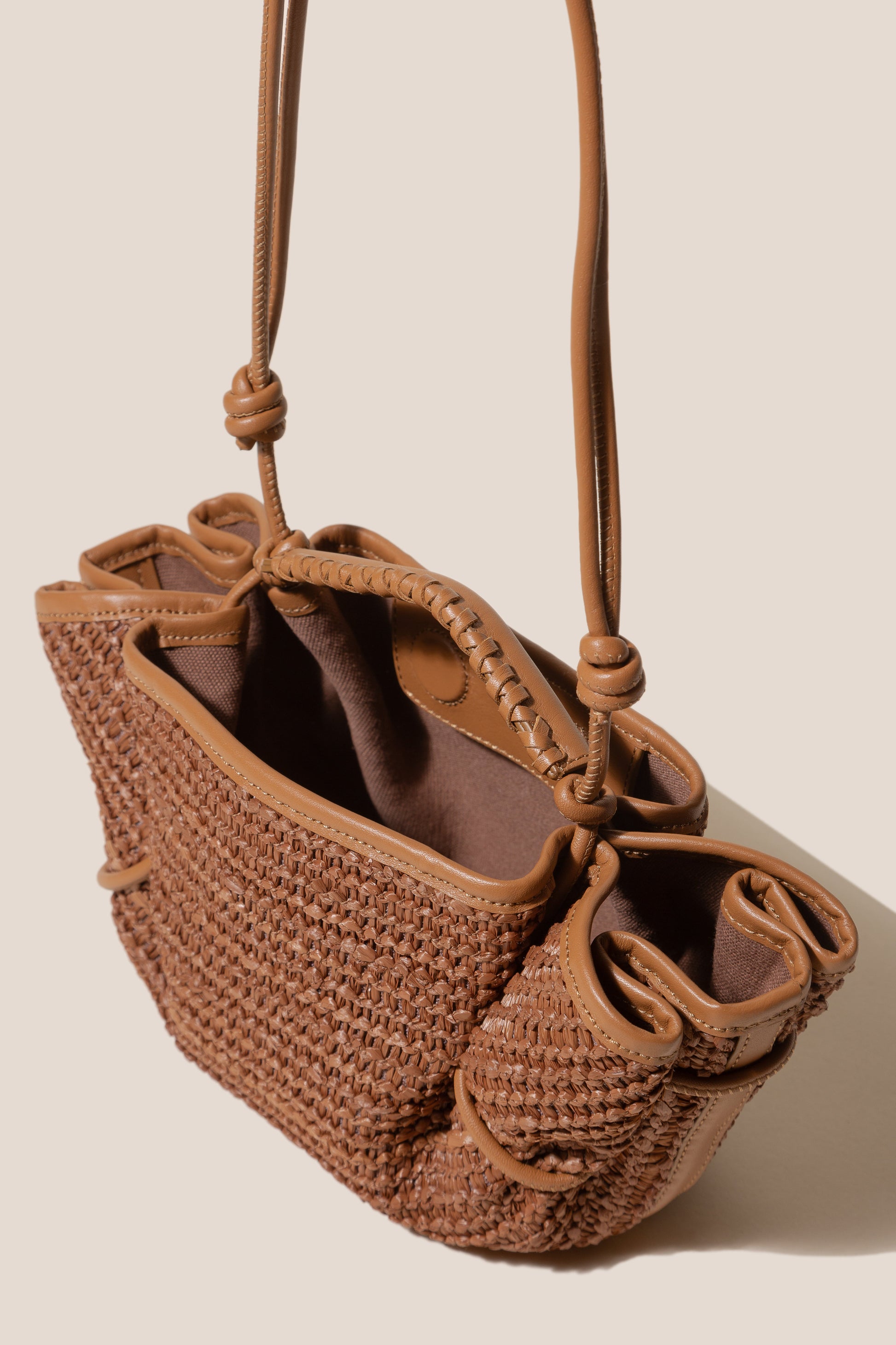 ARTA MINI RAFFIA - Pleated Crossbody Bag - Hereu Women