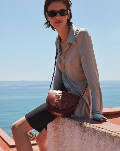 SINIA - Satchel Interwoven Front Detail Bag - Hereu Women|Men