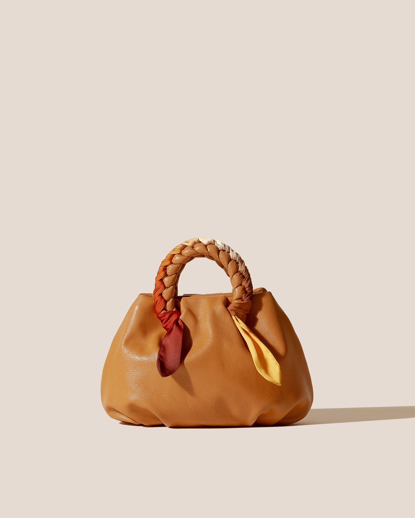 BOMBON FOULARD - Plaited-handle Leather Handbag - Hereu Women