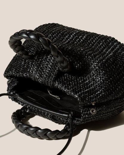 BOMBON M RAFFIA - Medium Plaited-handle Raffia Handbag - Hereu Women