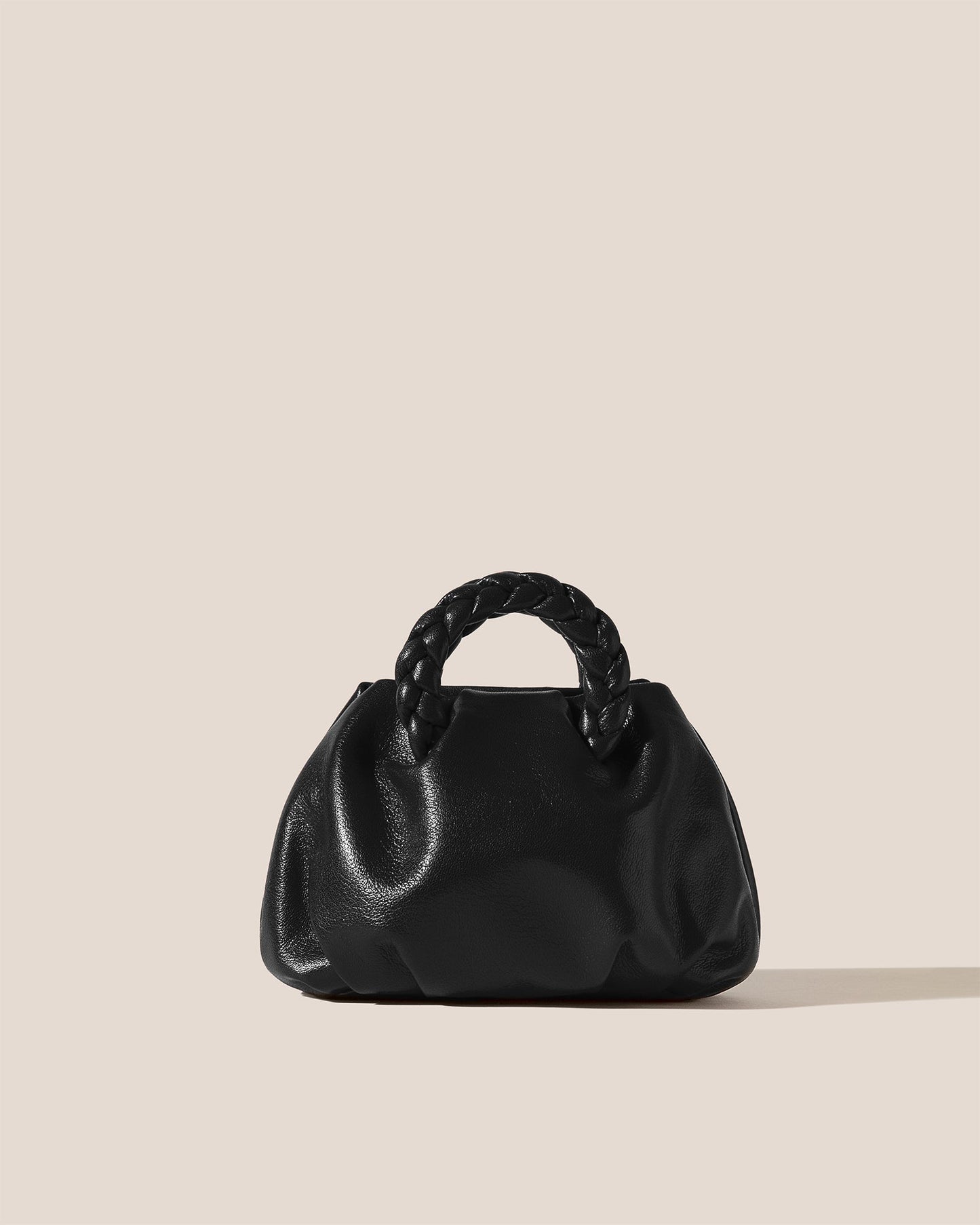 BOMBON SUPPLE SHINY - Plaited-handle Leather Handbag - Hereu Women