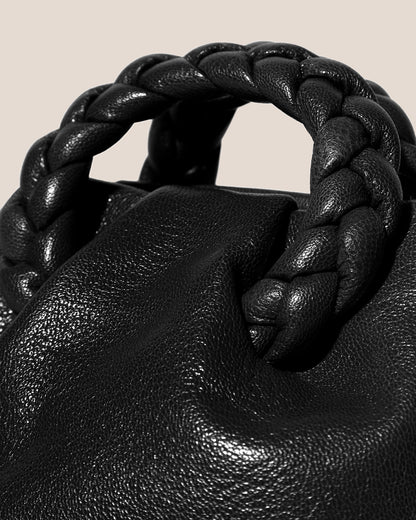 BOMBON SUPPLE SHINY - Plaited-handle Leather Handbag - Hereu Women