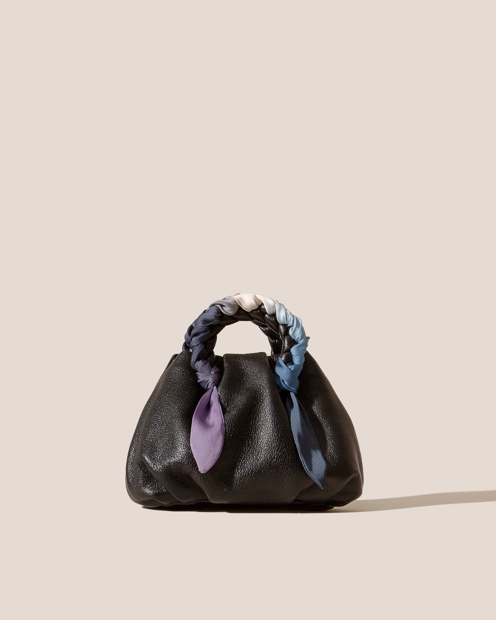 BOMBON FOULARD - Plaited-handle Leather Handbag - Hereu Women