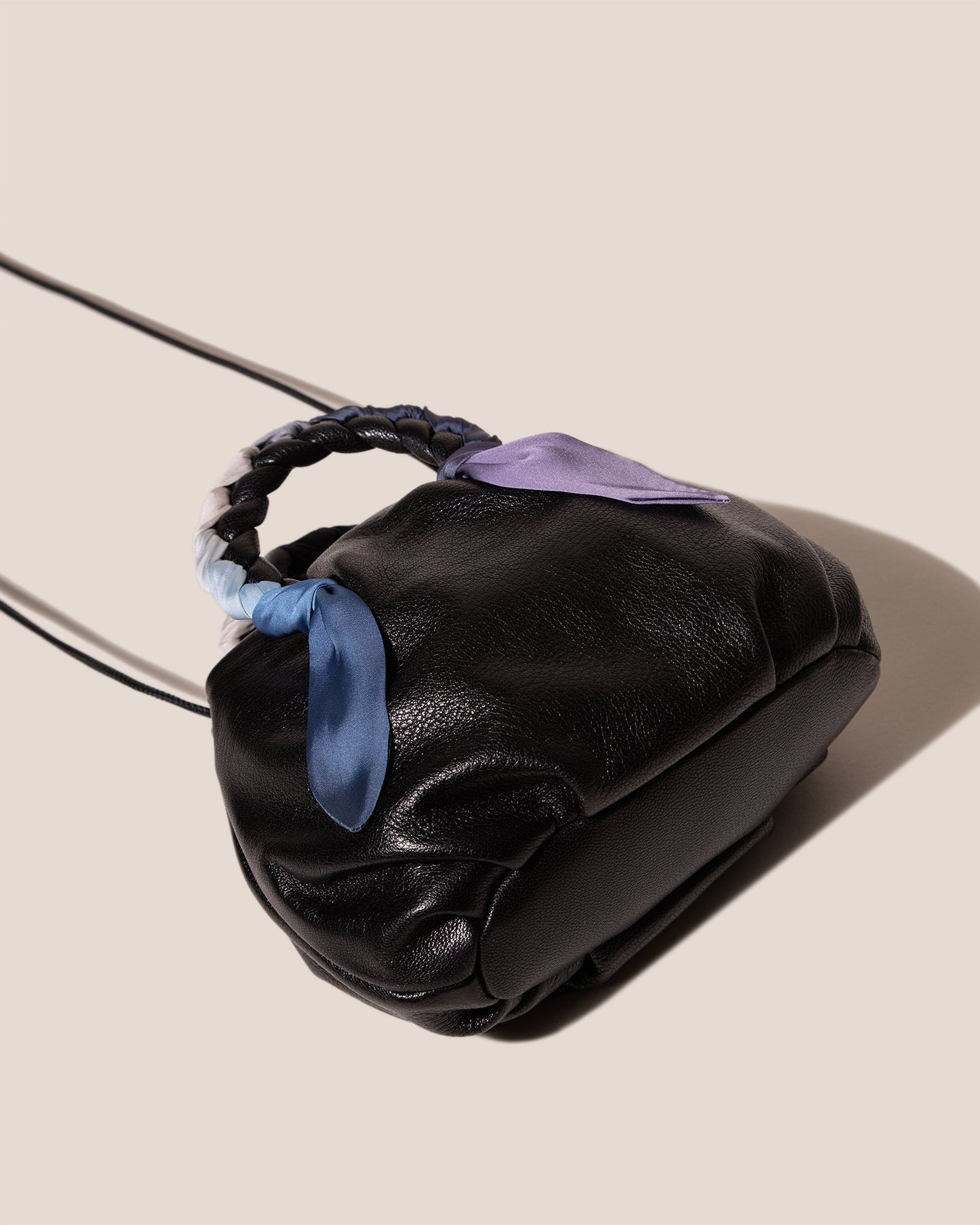 BOMBON FOULARD - Plaited-handle Leather Handbag - Hereu Women